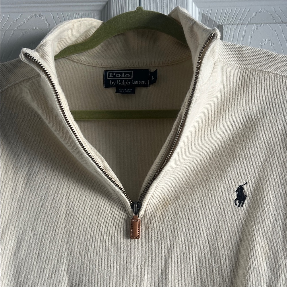 Polo by Ralph Lauren Men's Beige Zip-Up Sweater - Picture 4 of 6